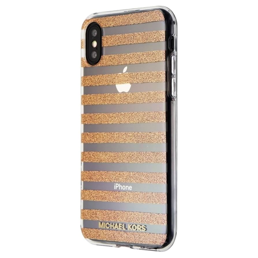 MICHAEL KORS ゴールド グリッター ケース Amazon.com: Michael Kors Glitter Stripe - Carcasa para